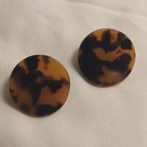 Catherine Stein Design Tortoiseshell Button Earrings